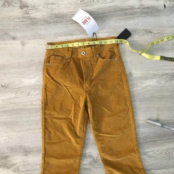 high-rise flare  tan/camel bell Botton pants - Picture 2 of 3